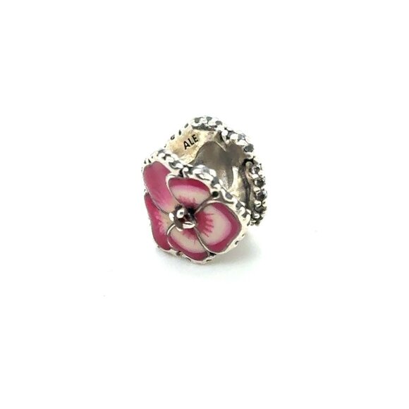 Pandora Pink Pansy Flower Charm - Picture 2 of 4